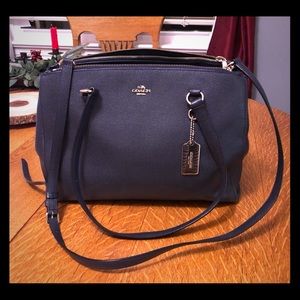 COACH Navy Leather Handbag